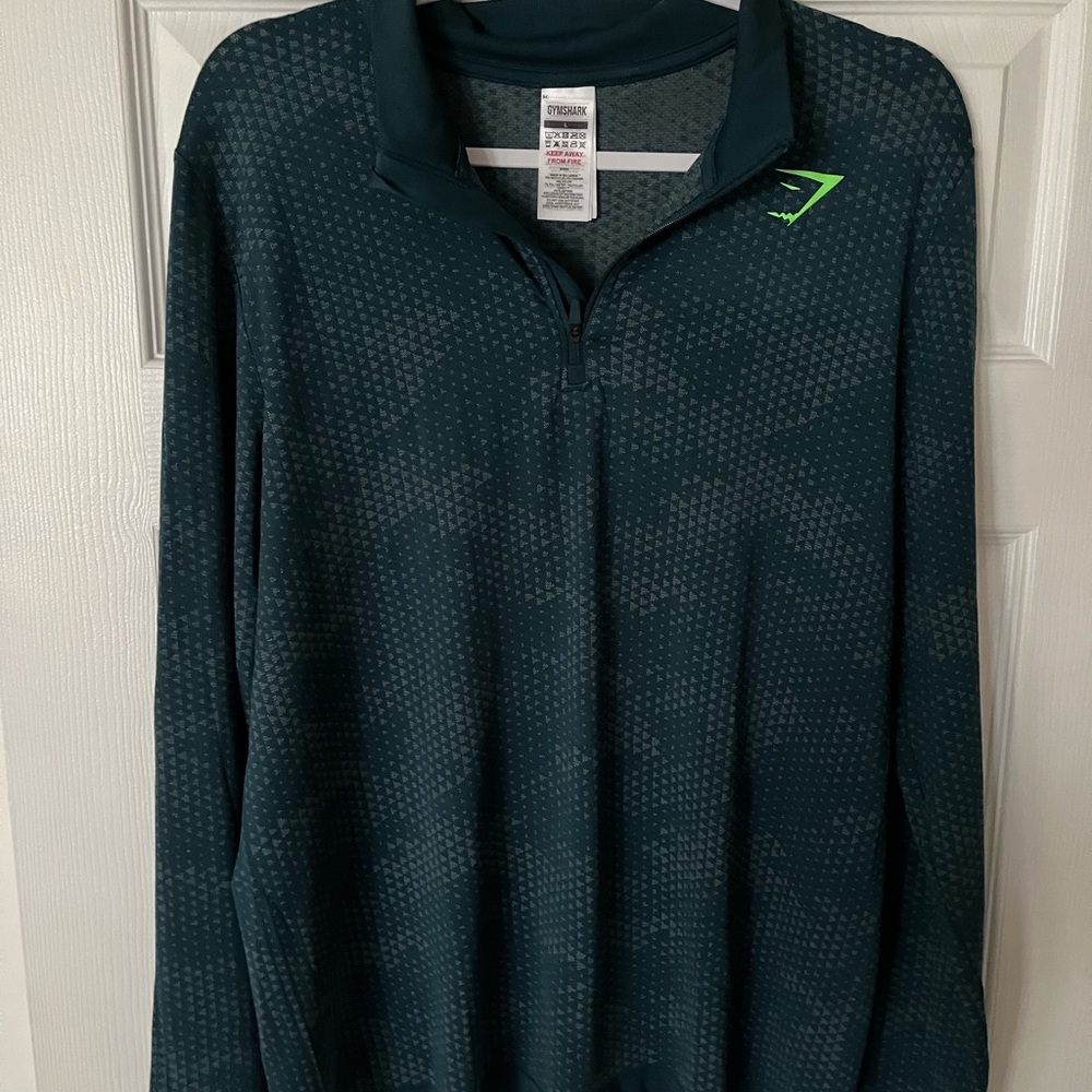 Gymshark Dark Green Zip-Up Pullover